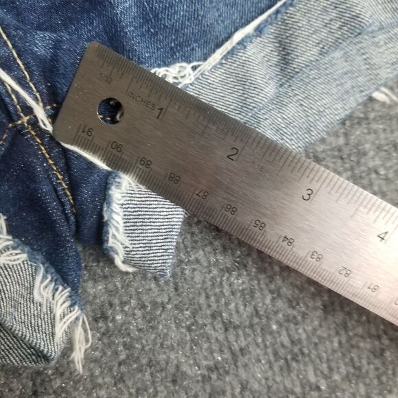 Abercrombie & Fitch Women's Denim Shorts size 4 27 Low Rise Distressed Cut Off - Picture 6 of 12